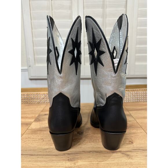 Ariat Women's Starlight X Toe Western Boot Silver Black Leather Sz 9 NWOB Cowboy - Picture 12 of 16